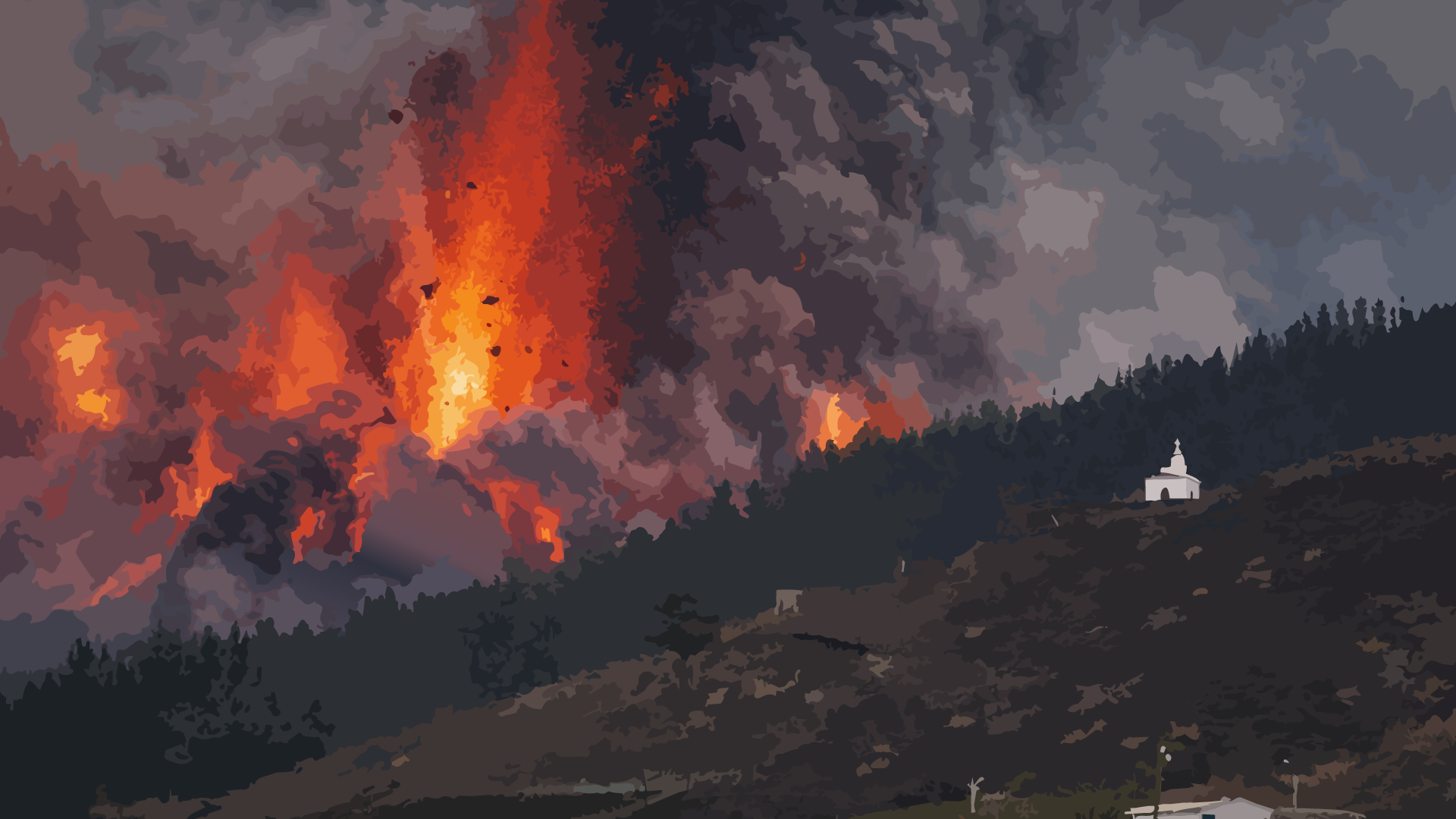Suelo volcanico en La Palma