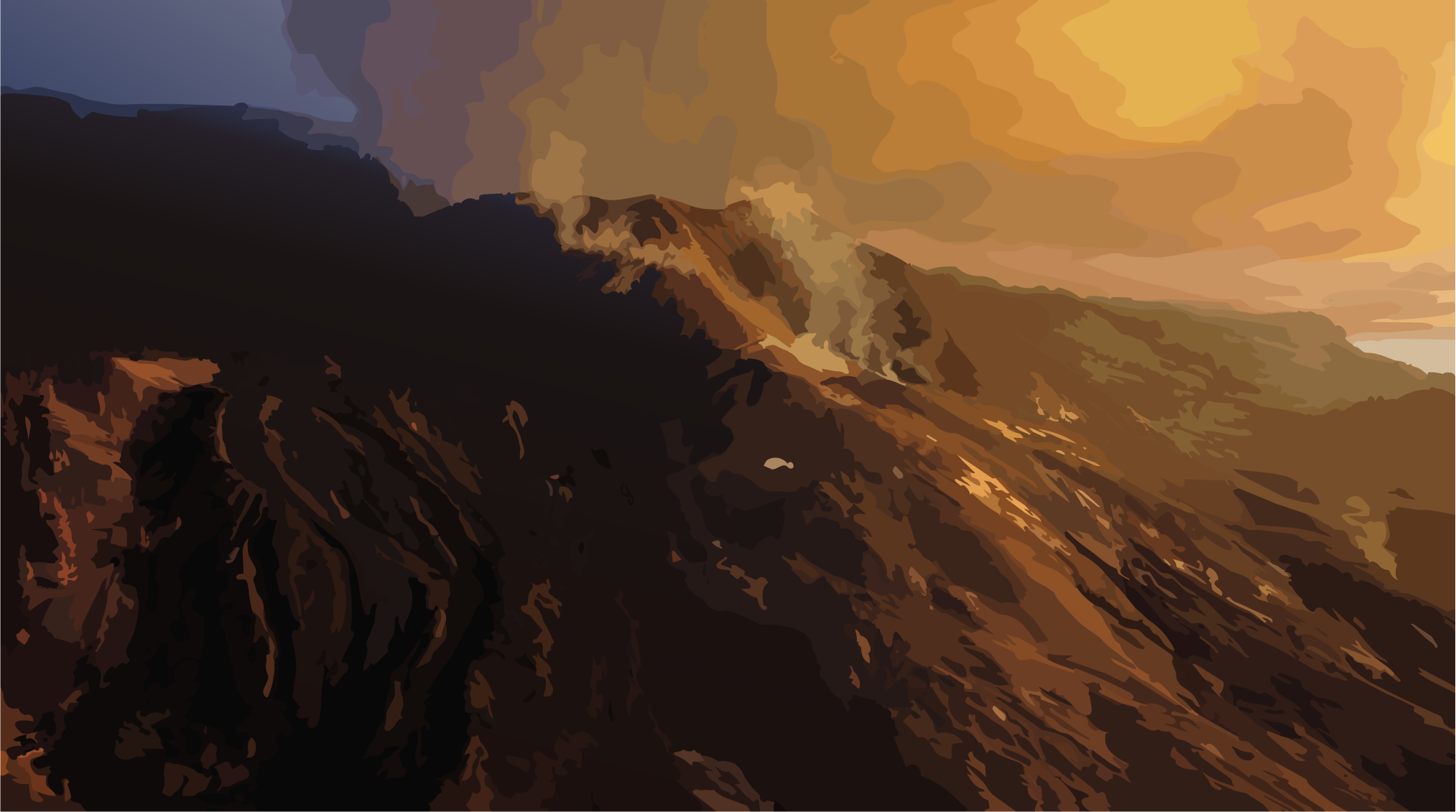 Paisaje volcanico del sur de La Palma