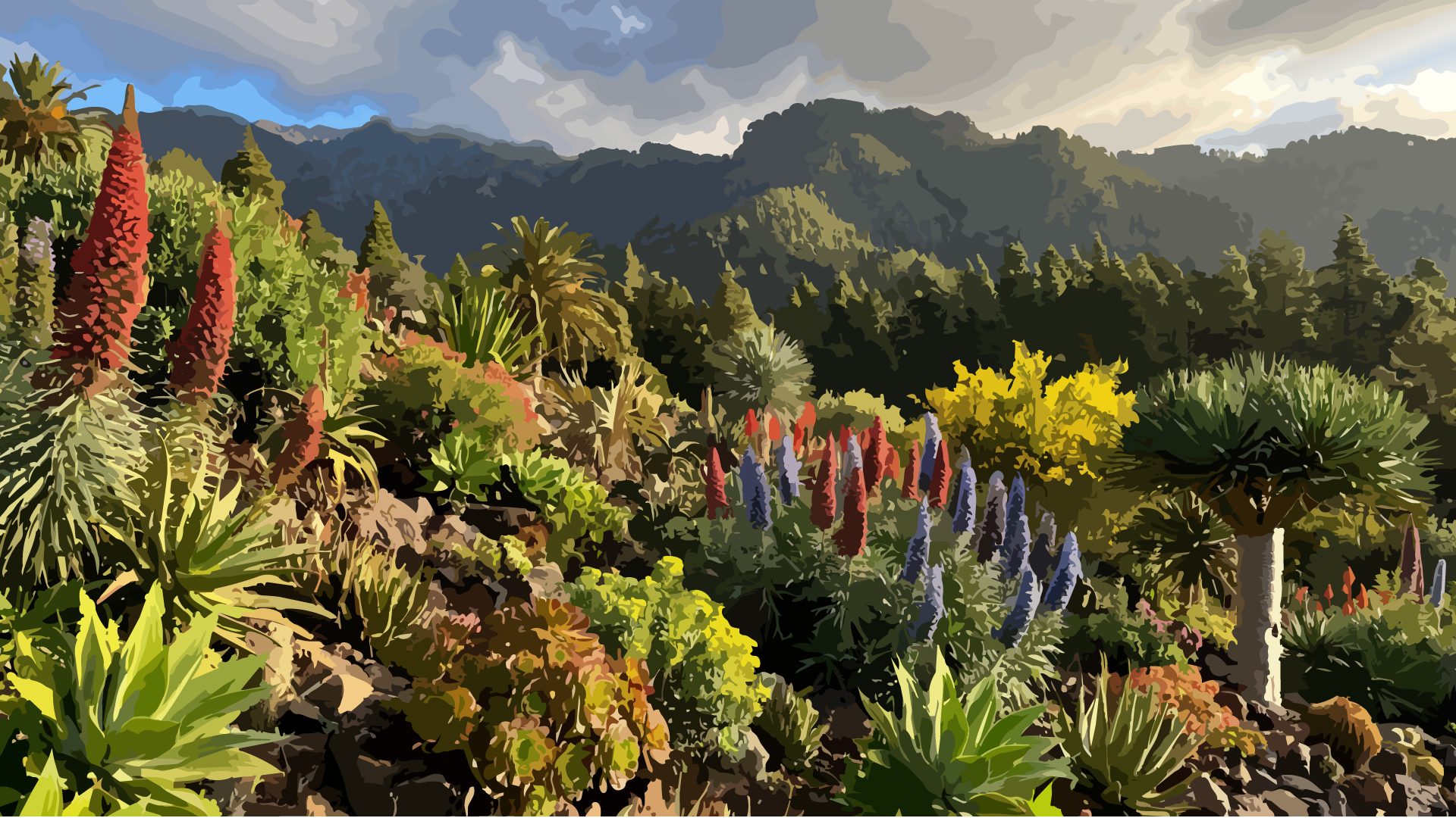 Jardín con biodiversidad en La Palma