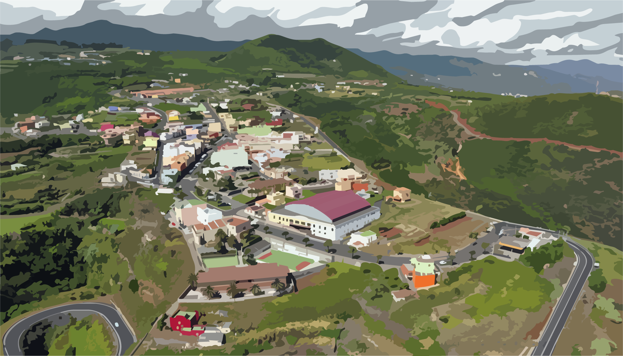Paisaje del noreste cerca de Barlovento