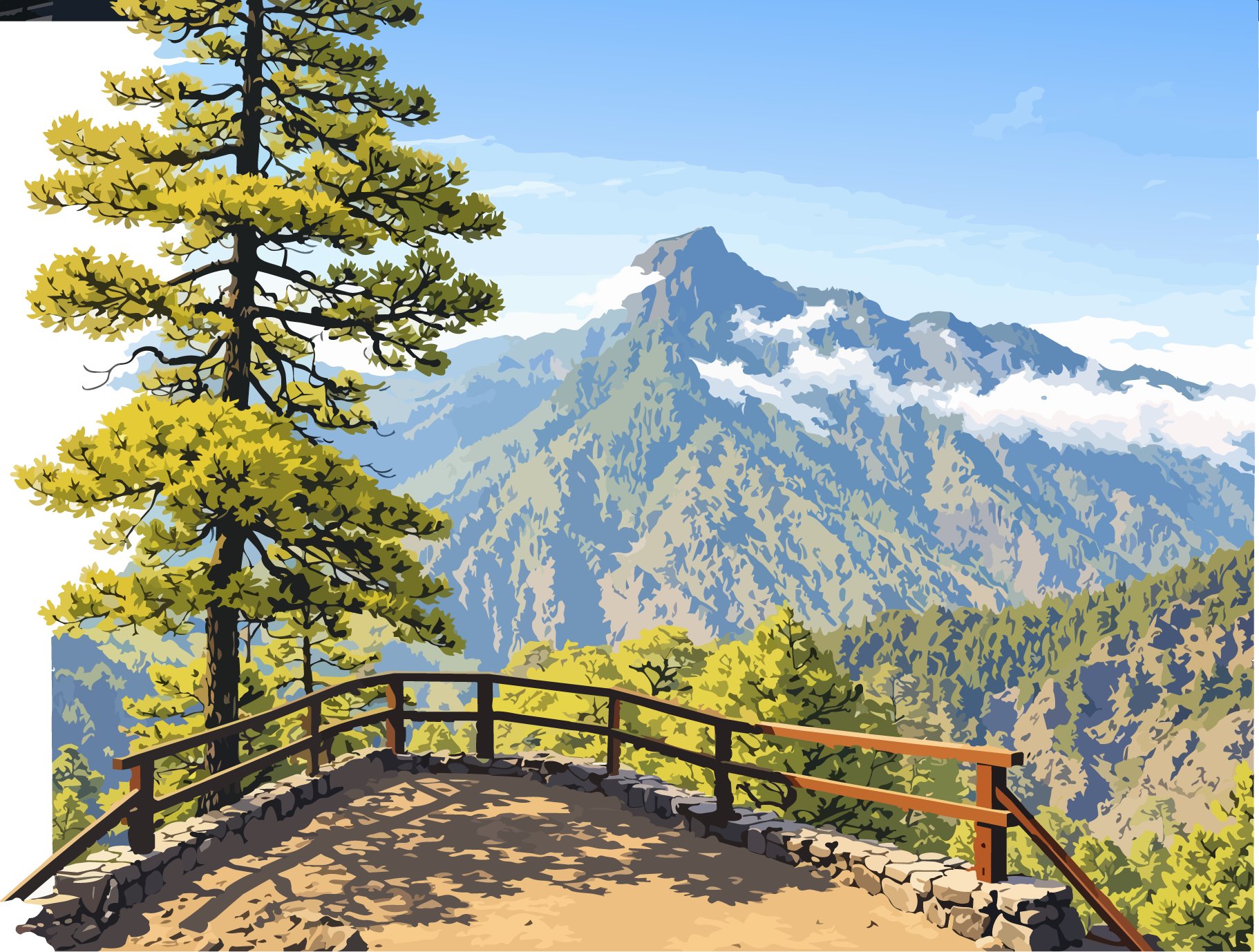 Acceso a la Caldera de Taburiente