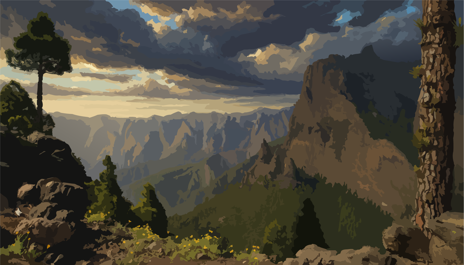 Zona de cumbre en La Palma