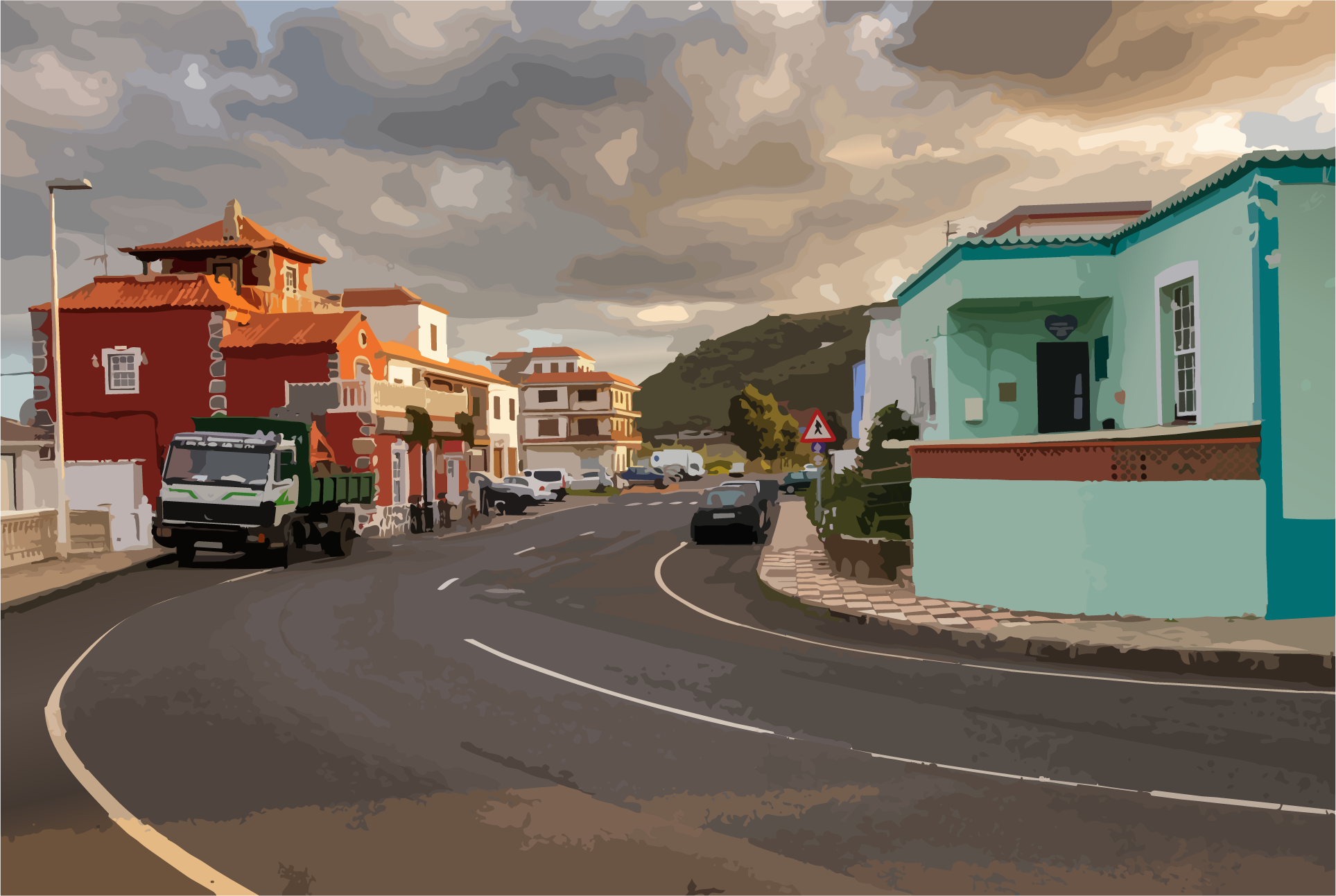 Paisaje costero y de ladera cerca de Puntallana