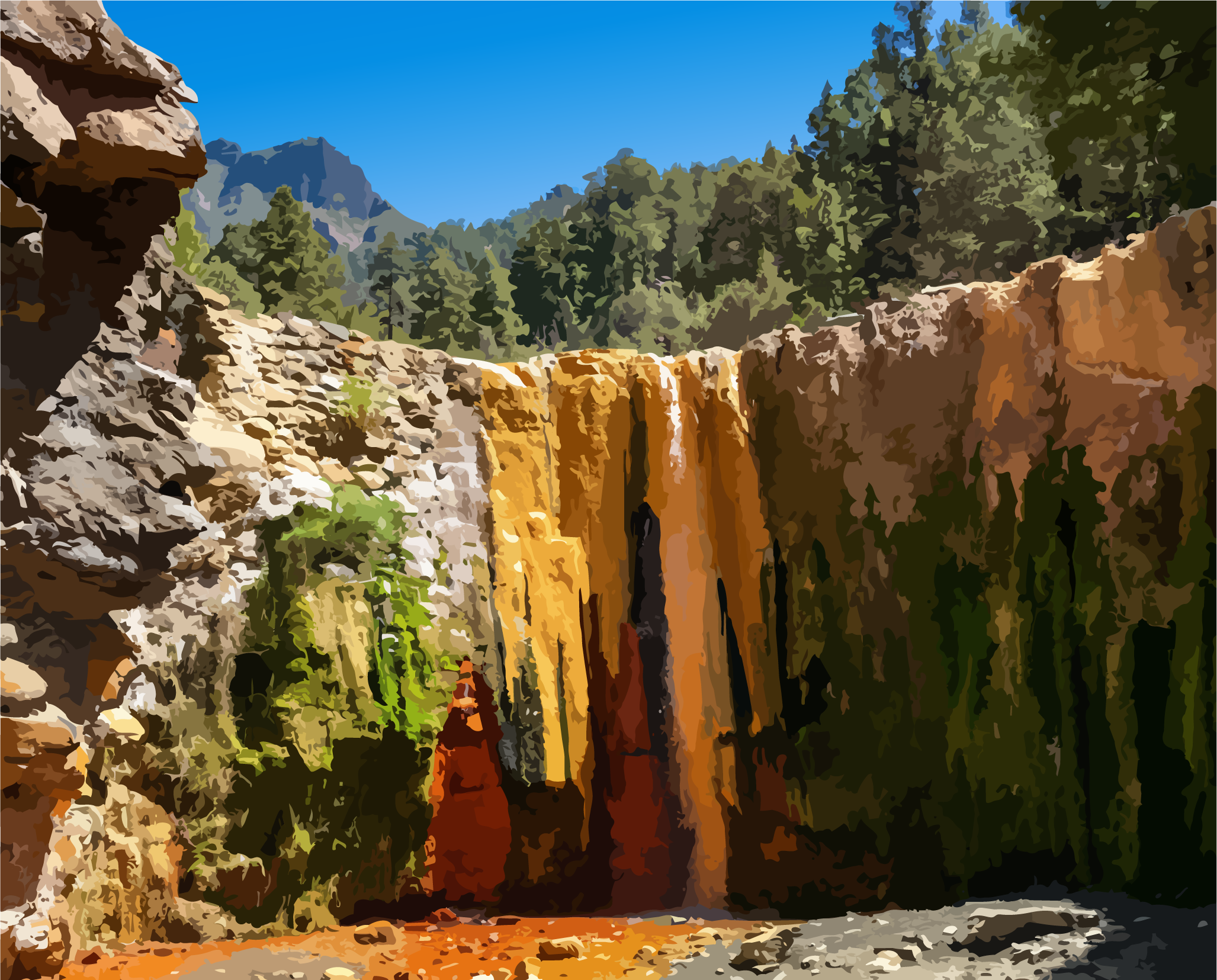 Relieve y terrazas en el oeste de La Palma