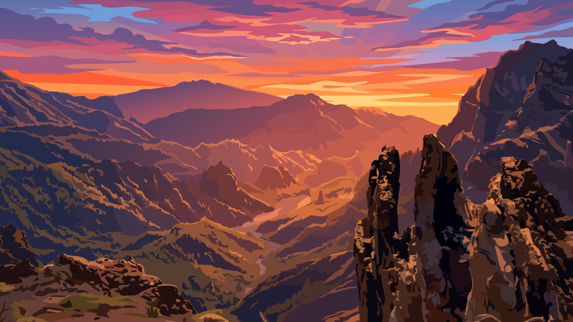 Paisaje de montaña en La Palma